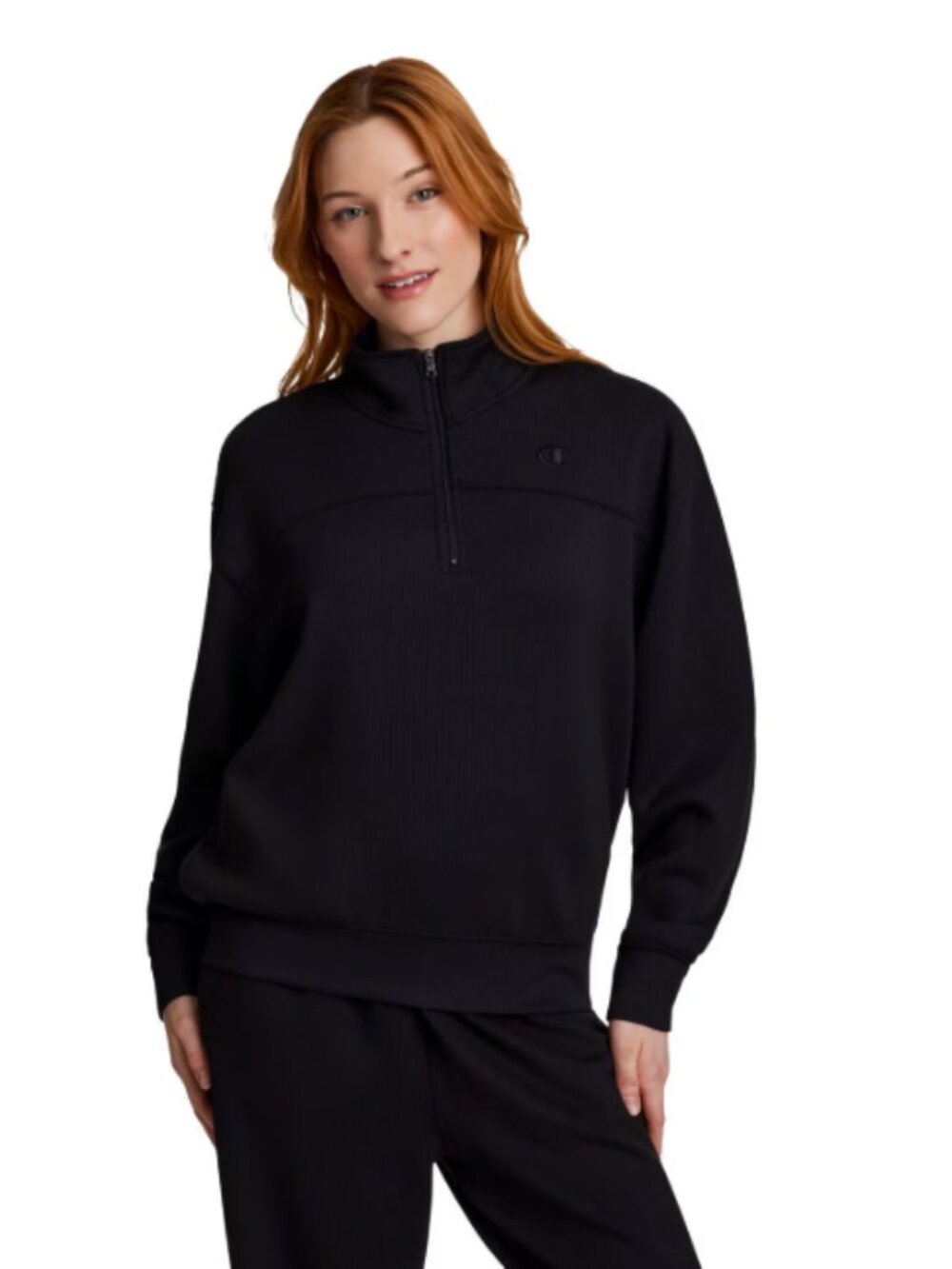 Champion Women's Air Layer Ribbed Quarter-Zip Pullover Size XS